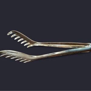 PIAZZA - Vintage Stainless Steel Pasta Tongs